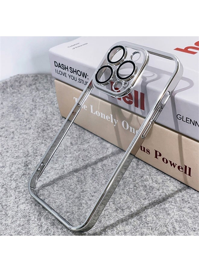 Luxury Transparent Plating Phone Case for iPhone 16 Pro Max PC Shockproof Thin Cover for iPhone 16 Cases - Image 2